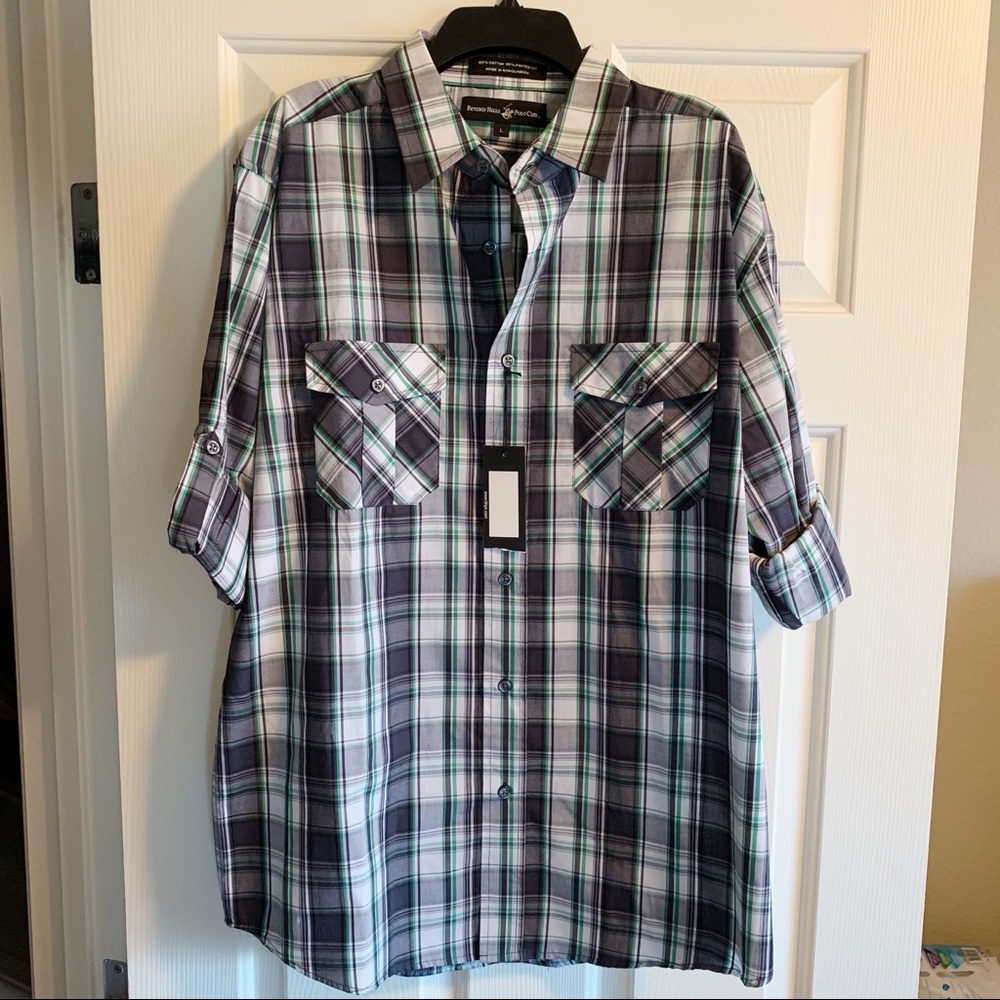 Beverly Hills Polo Club Button Down Shirt- L